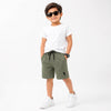 Boys Olive Waffle Knit Shorts – Soft Cotton Summer Shorts
