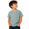 Boys Textured Crew Neck T-Shirt – Sage Green