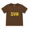 Kids Boys Brown “SUN” Graphic T-Shirt – Casual Summer Tee