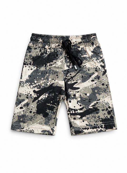 Kids Boys Camo Print Cotton Shorts Drawstring Summer Shorts