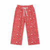 Girls Red Floral Printed Wide Leg Trouser
