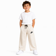 Boys Cream Baggy Trousers – Wide Leg Trouser