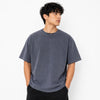 Men’s Tyler Distressed Acid Wash Oversized T-Shirt – Charcoal Grey
