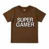 Boys Super Gamer Graphic T-Shirt β Brown