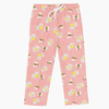 Girls Pink Floral Bee Print Pajama Pants – Soft Cotton Sleepwear