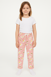 Girls Pink Floral Bee Print Pajama Pants – Soft Cotton Sleepwear