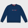 Moncler Navy Blue Logo Crewneck Sweatshirt – Men’s Premium Casual Wear