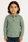 sea green polo shirt