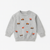 Boys Grey Sweatshirt with Camel & Jeep Embroidery
