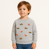 Boys Grey Sweatshirt with Camel & Jeep Embroidery