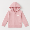 Girl Pink Quilted Hoodie – Ballet Shoes Embroidery