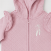 Girl Pink Quilted Hoodie – Ballet Shoes Embroidery