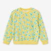 Girl Yellow Floral Print Sweatshirt – Soft Cotton Casual Wear