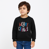 Boys Black Sweatshirt – “We Are Creative” Embroidered Design