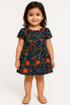 Girls Navy Blue Frock