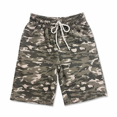 Boys Grey Camouflage Cotton Shorts