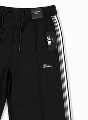 Men's Black Baggy Trousers with Side Stripes – Relaxed Fit