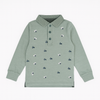 sea green polo shirt