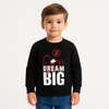 Kids Black Sweatshirt – “Dream Big” Printed Design