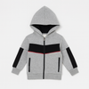 Boys’ Grey Zip-Up Hoodie – Casual & Comfortable