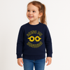 Girl Navy Blue Sweatshirt – "Bring Me Sunshine" Embroidered Sunflower Design