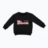 Girl Black Sweatshirt – "Be Yourself Bloom" Print