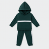 Boys Quilted Hoodie & Jogger Set – Dark Green
