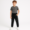 Boys Black Trousers – Stylish Dotted Side Panel with White Piping