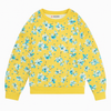 Girl Yellow Floral Print Sweatshirt – Soft Cotton Casual Wear
