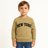 Boys Beige Sweatshirt – "NEW YORK" Embroidery Design