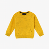 Kids Mustard Yellow Speckled Sweatshirt with Front Pocket