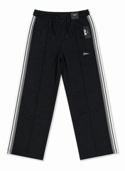 Men's Black Baggy Trousers with Side Stripes – Relaxed Fit