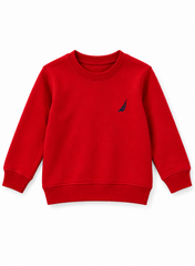 Boys Red  Sweatshirt Tarry Fabric