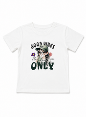 Girls’ Good Vibes Graphic T-Shirt – White