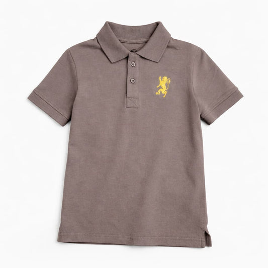 Kidsclub7 Boys Classic Polo Shirt – Taupe Brown