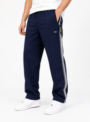 Men's Navy Baggy Trousers with Side Stripes – Relaxed Fit