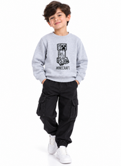 Boys Grey Minecraft Graphic Sweatshirt