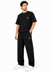 Men's Black Oversized Baggy Tracksuit – Premium Cotton