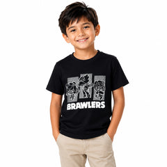 Kids Boys Brawlers Graphic T-Shirt – Black