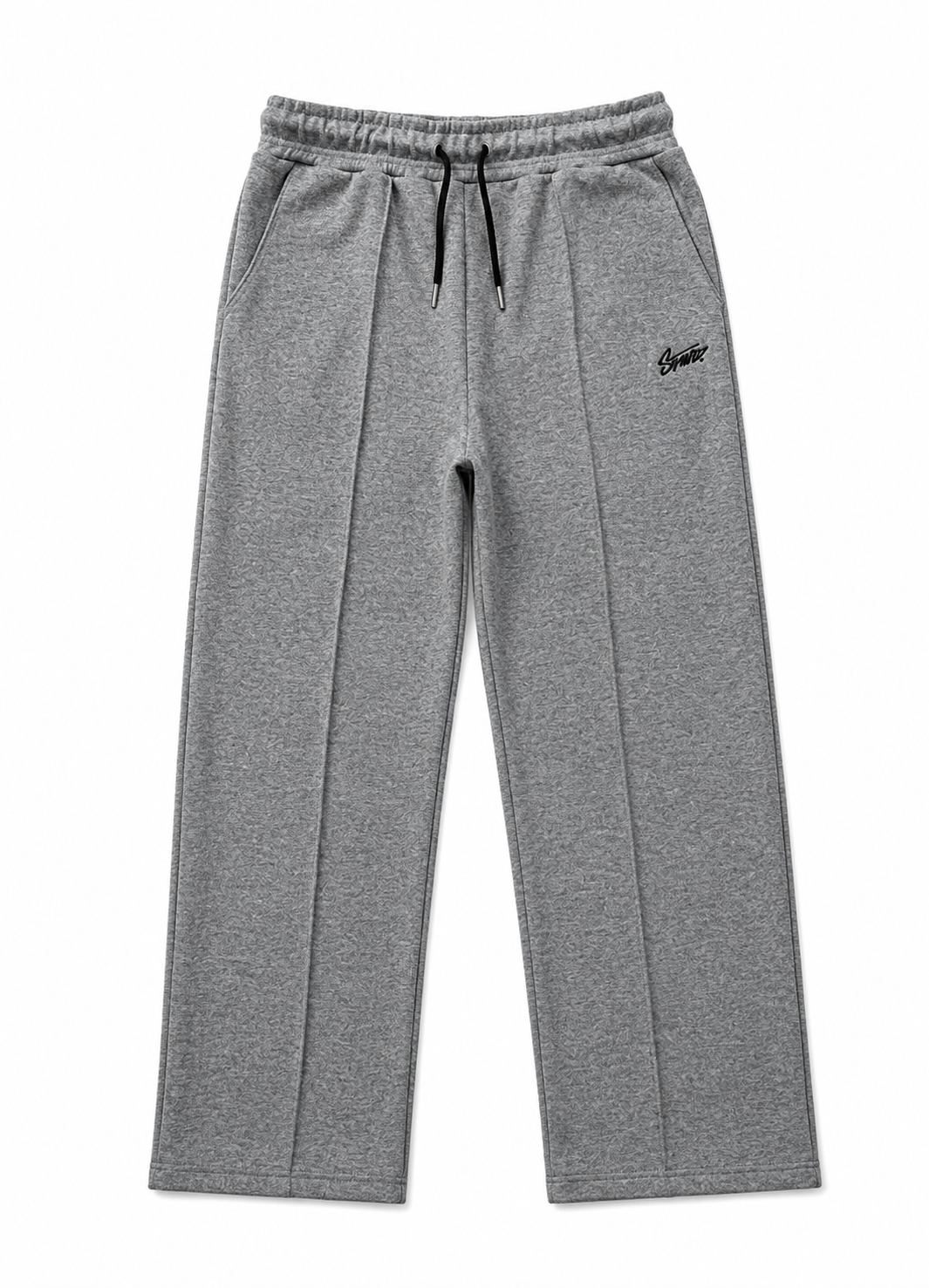 Men’s Premium Grey Baggy Trousers – Straight Leg Relaxed Fit