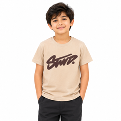 Kids Beige Graphic T-Shirt – SWT Print
