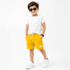 Boys Yellow Cotton Jersey Shorts