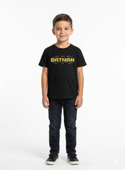 Kids Batman Graphic Cotton T-Shirt – Black