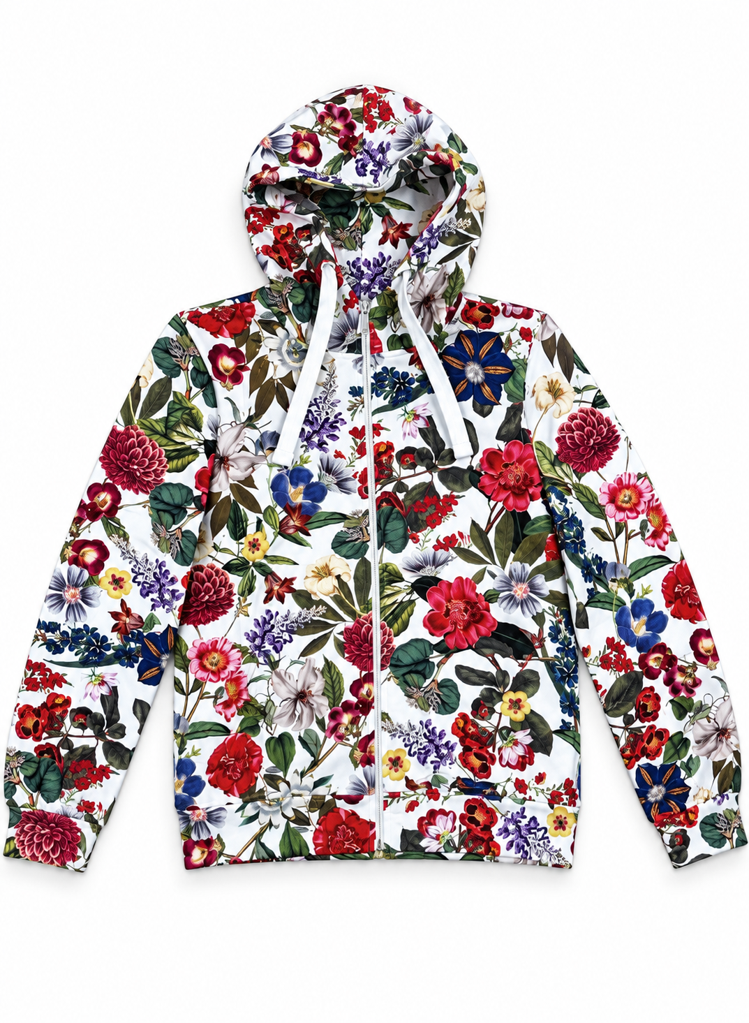 Women Floral Printed Zip-Up Hoodie | Premium Casual Hoodie