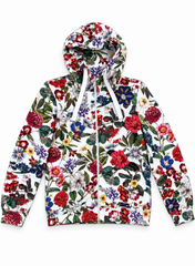Women Floral Printed Zip-Up Hoodie | Premium Casual Hoodie