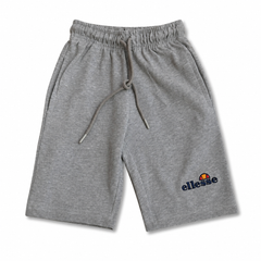Kids Grey Cotton  Shorts with Embroidered Logo