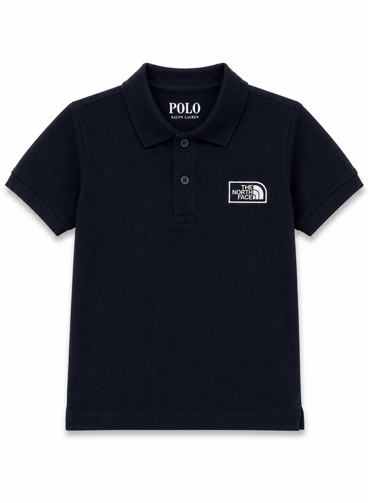 Kids Black Polo Shirt – The North Face Style | Premium Cotton PK Polo