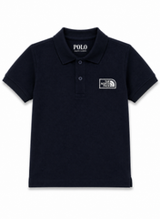 Kids Black Polo Shirt – The North Face Style | Premium Cotton PK Polo