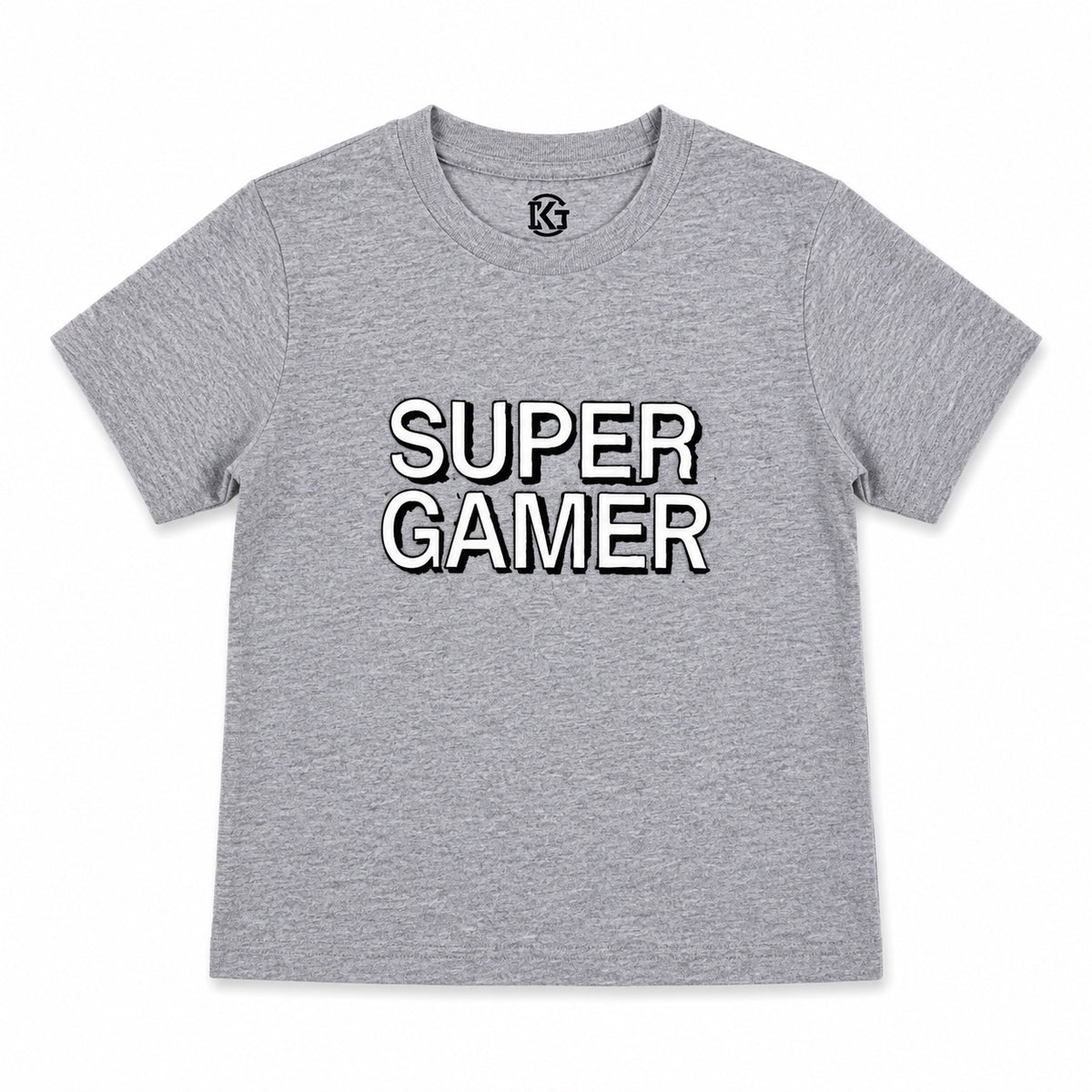 Kids Boys Super Gamer Graphic T-Shirt – Grey