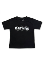 Boys Batman Graphic Black Cotton T-Shirt